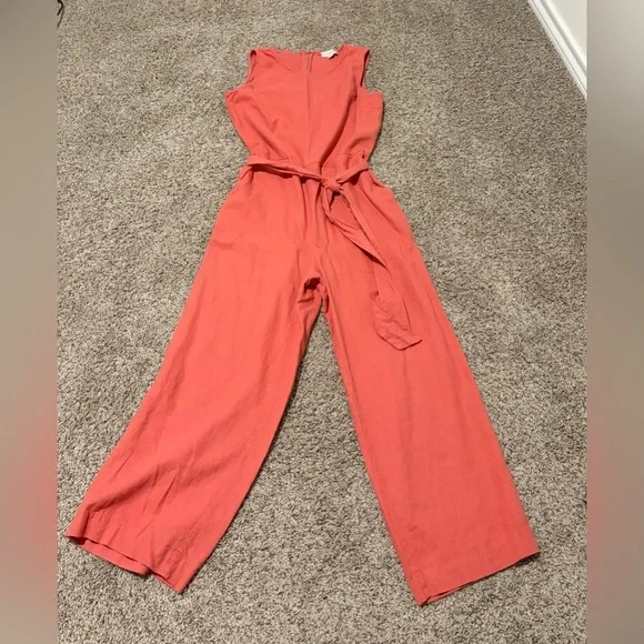 LOFT Sleeveless Red Jumpsuit - Picture 1 of 4